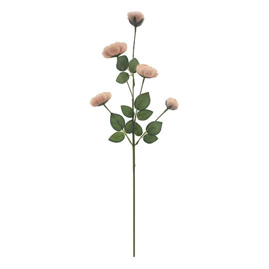32" Peach Ranunculus with Leaves Stem by Ashland®